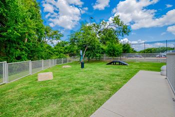 Dog park with pet washing area